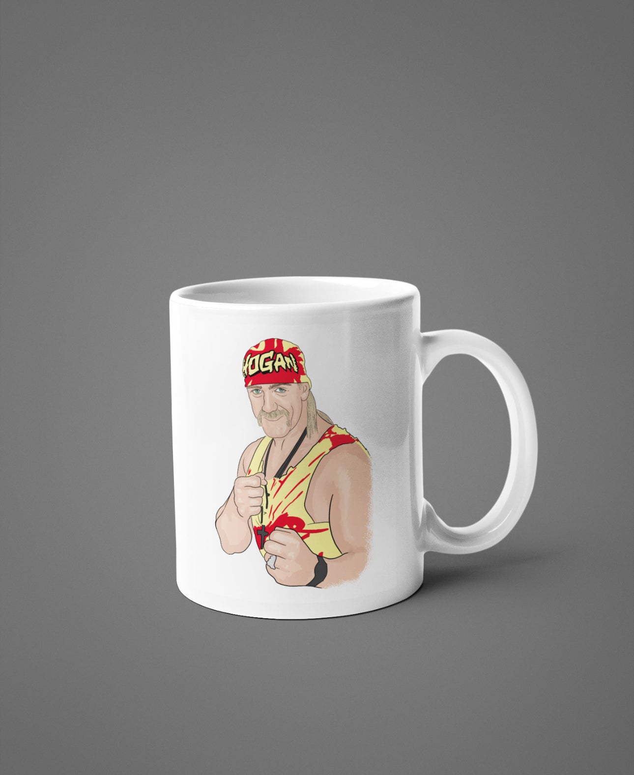 Hulk Hogan wrestling Cartoon Fan Art Made 11oz ceramic Mug - Tcb Cartoon Printing