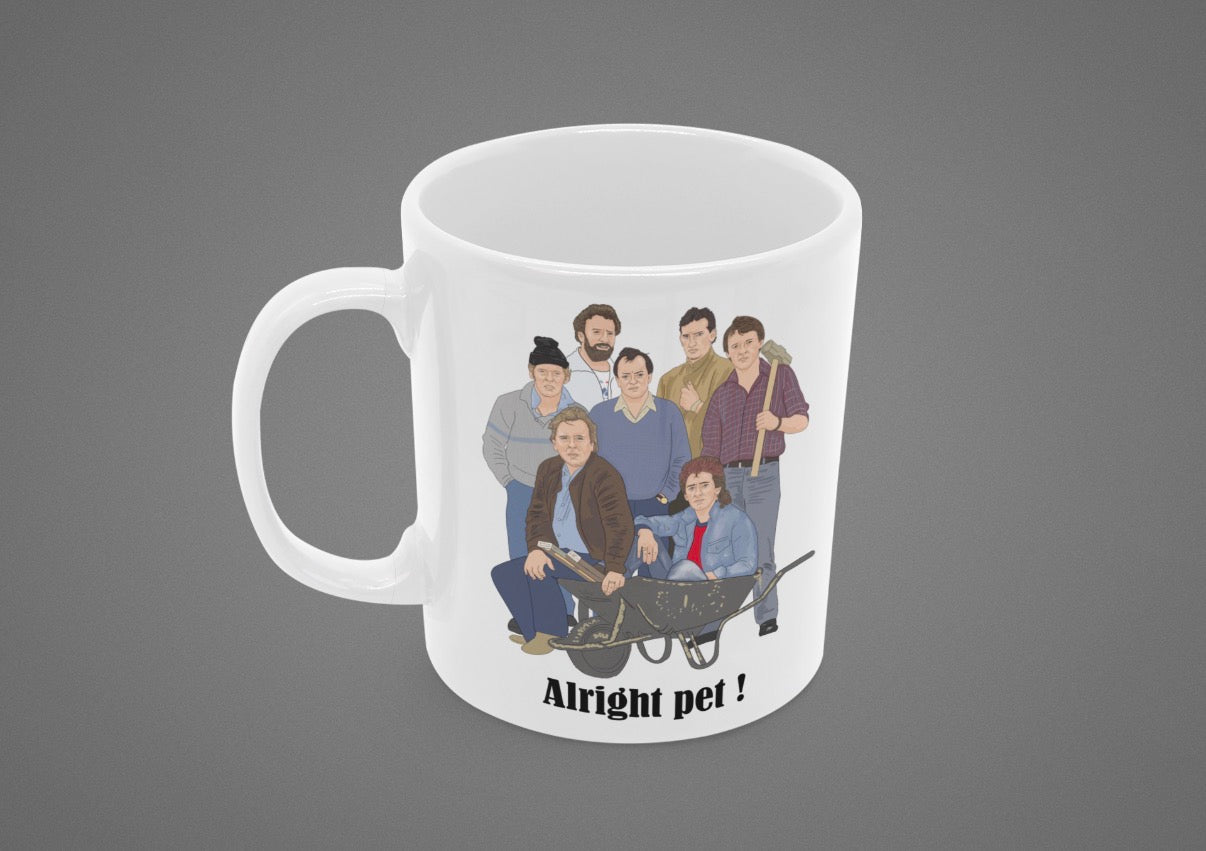 Auf Wiedersehen Pet Mug - Unofficial Design Cartoon Graphic Art for Fans