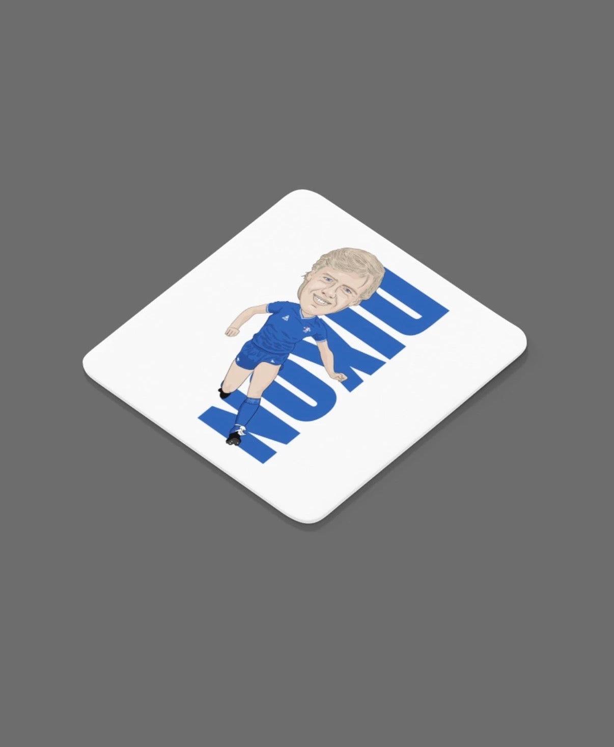 Kerry Dixon Chelsea Coaster - Unofficial Football Cartoon Graphic Art MDF Coaster