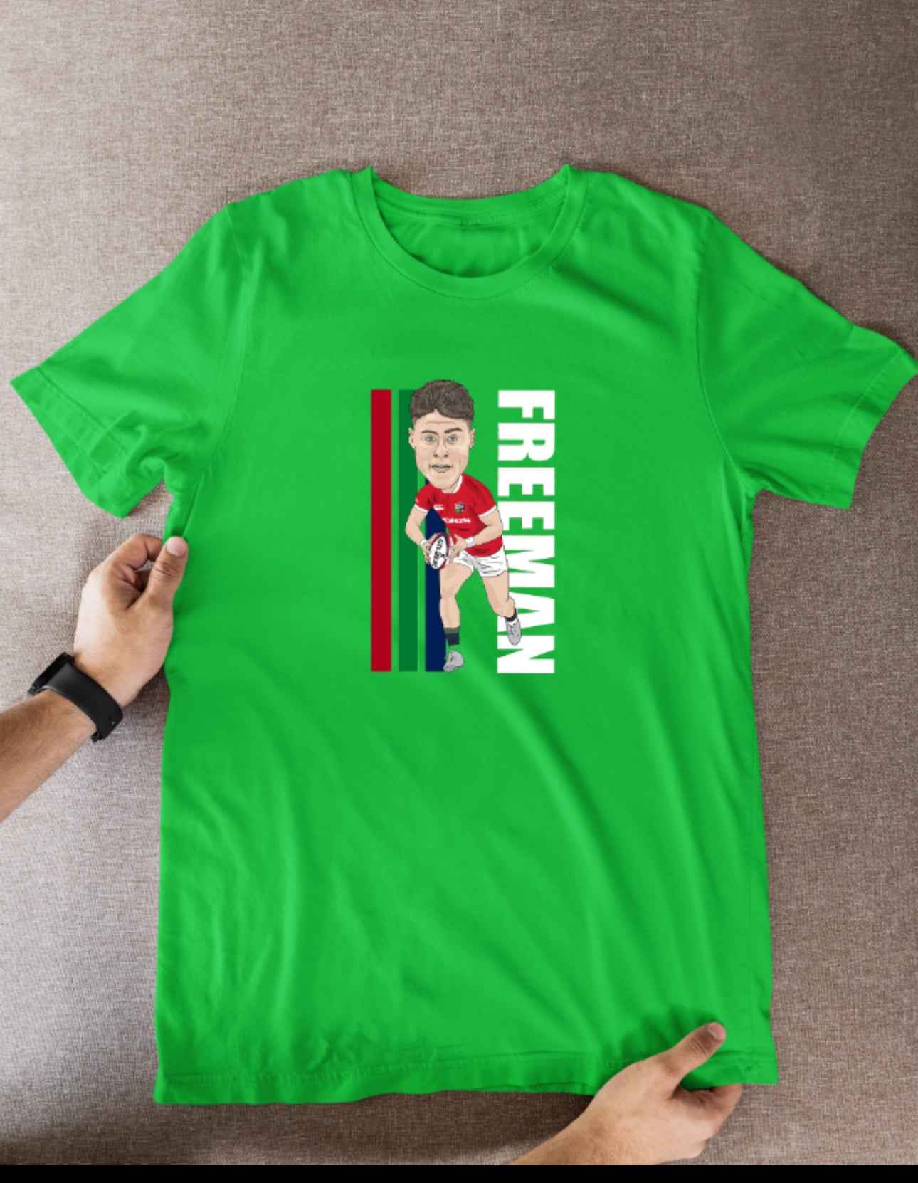 Tommy Freeman Rugby Lions Cartoon Graphic Soccer T-Shirt: Fan Wear