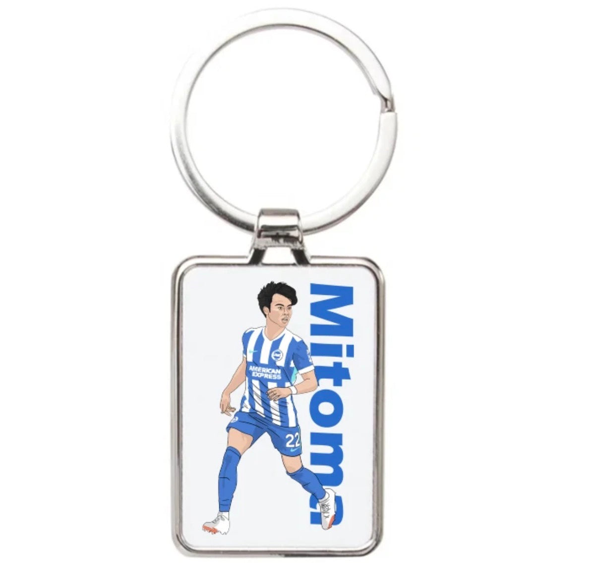 Kaoru Mitoma Keychain - Brighton & Hove Albion Football Cartoon Graphic Art Acrylic Keyring