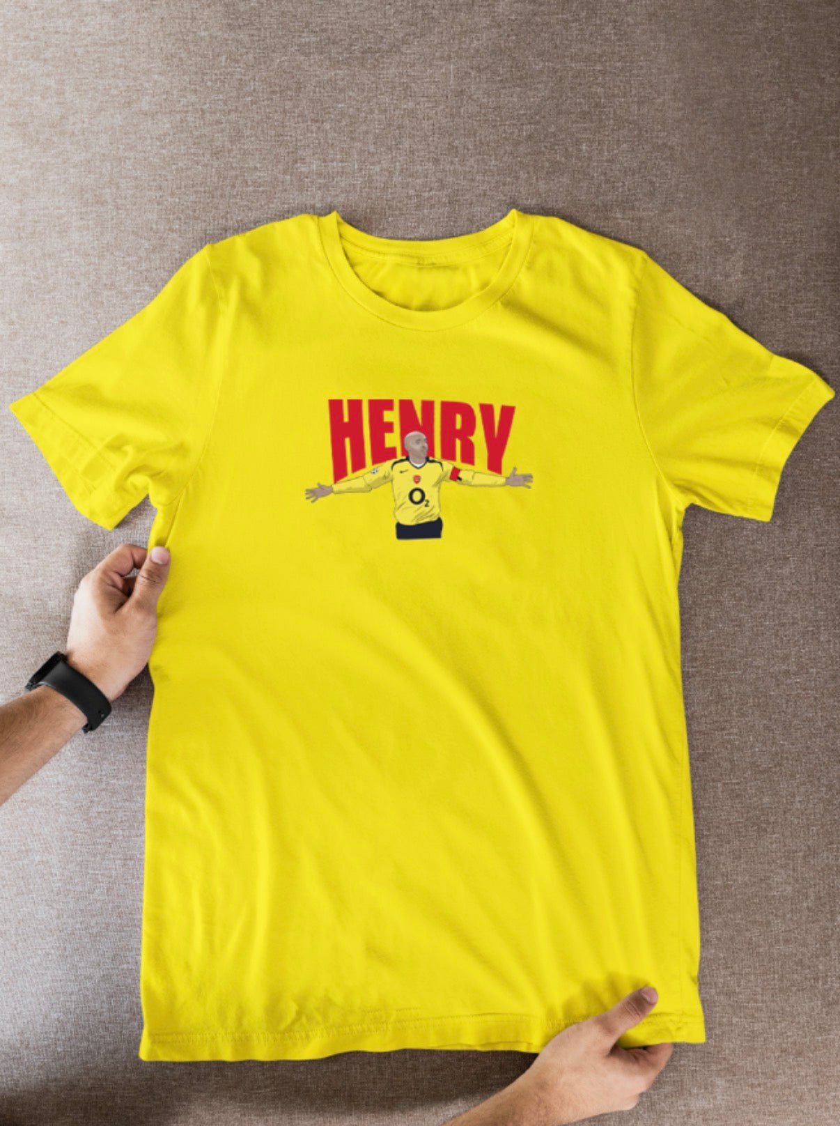 Thierry Henry Unofficial Arsenal Football Cartoon Graphic art T shirts - Tcb Cartoon Printing