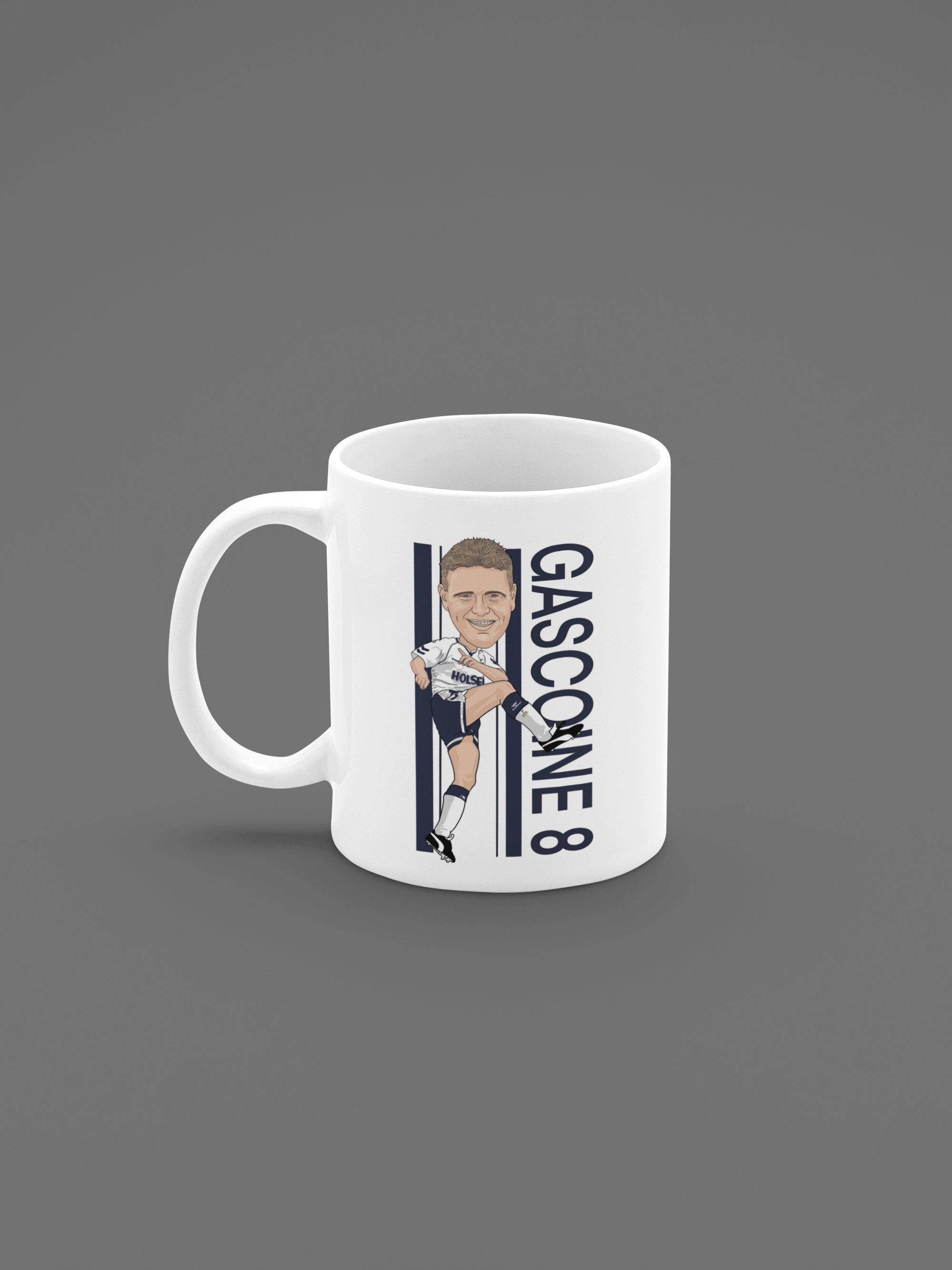 Paul Gascoigne Mug - Tottenham Cartoon Fan Art 11oz Ceramic Mug