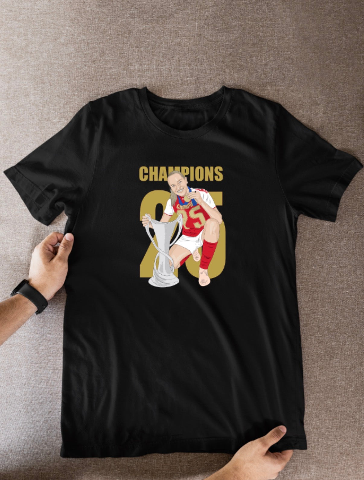 Frida Maanum Arsenal Women's T-Shirt - Cartoon Graphic Soccer Fan Wear