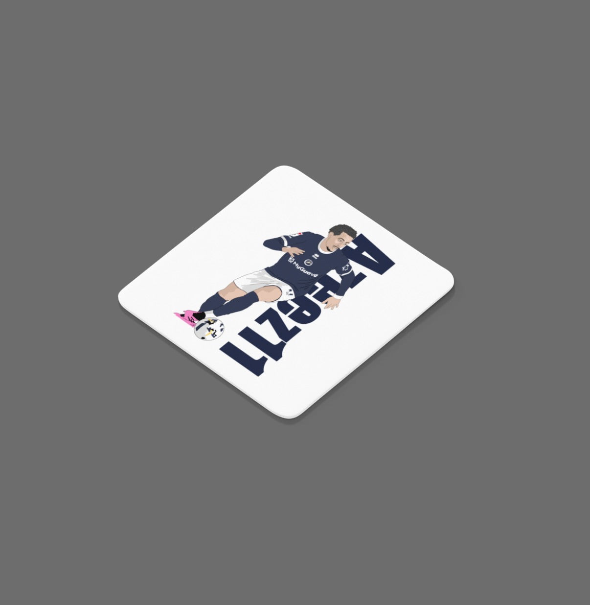 Femi Azeez Millwall Coaster - Cartoon Graphic MDF Drinks Coaster