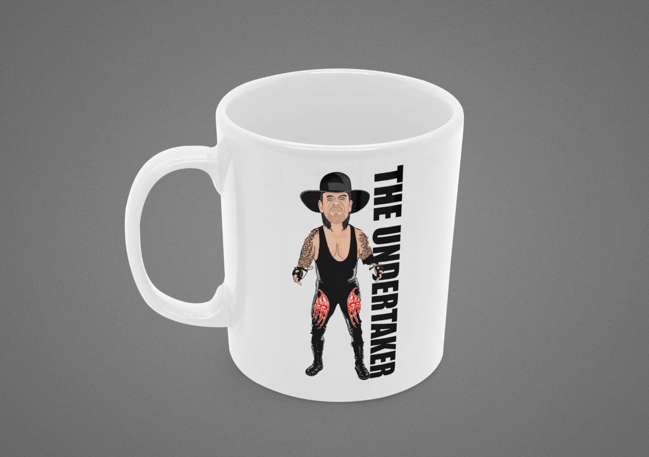 The Undertaker wrestling Cartoon Fan Art Made 11oz ceramic Mug - Tcb Cartoon Printing