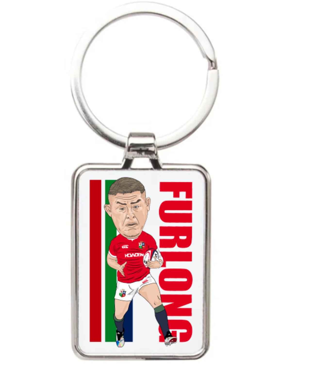 Tadhg Furlong Rugby Cartoon Graphic art Acrylic keychain ,keyring