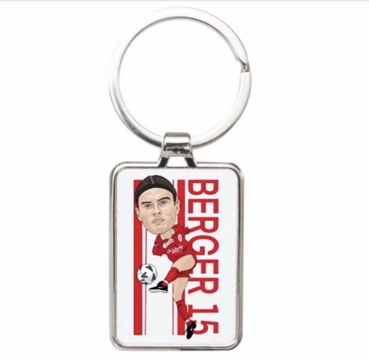Patrik Berger Liverpool Keychain - Cartoon Graphic Art Acrylic Keyring