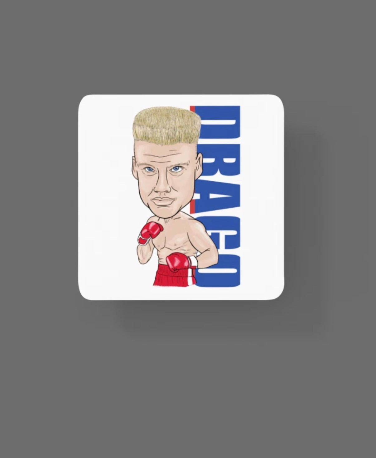 Rocky movie theme various Cartoon Fan Art Made MDF Coaster - Tcb Cartoon Printing