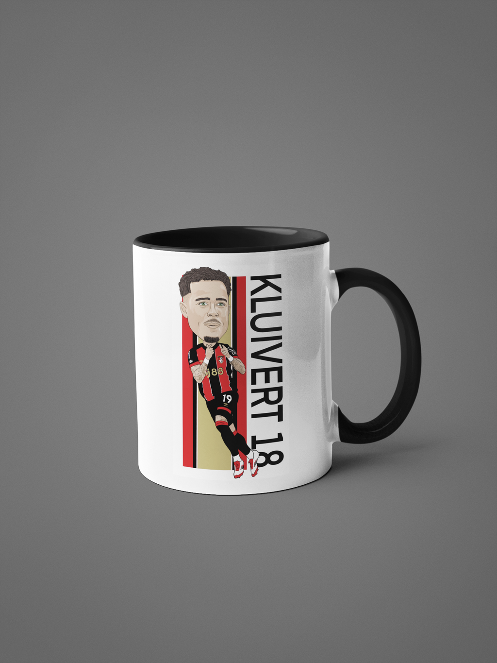 Justin Kluivert Bournemouth Cartoon Fan Art Made 11oz ceramic Mug
