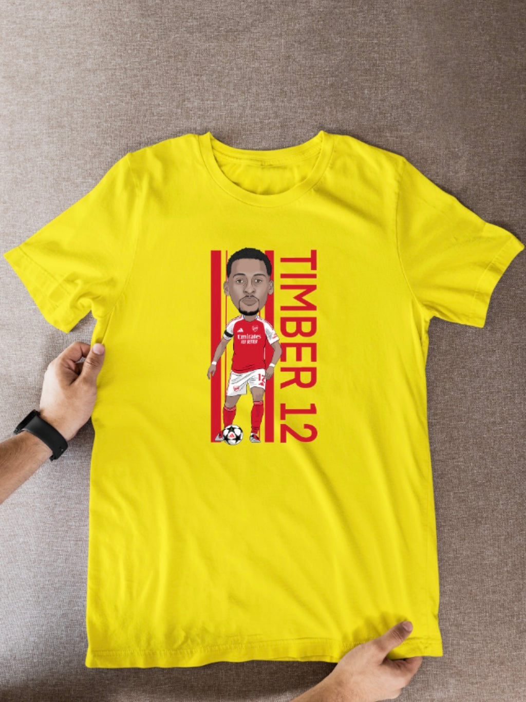 Jurrien Timber Arsenal T-shirt - Unofficial Cartoon Graphic Art Design