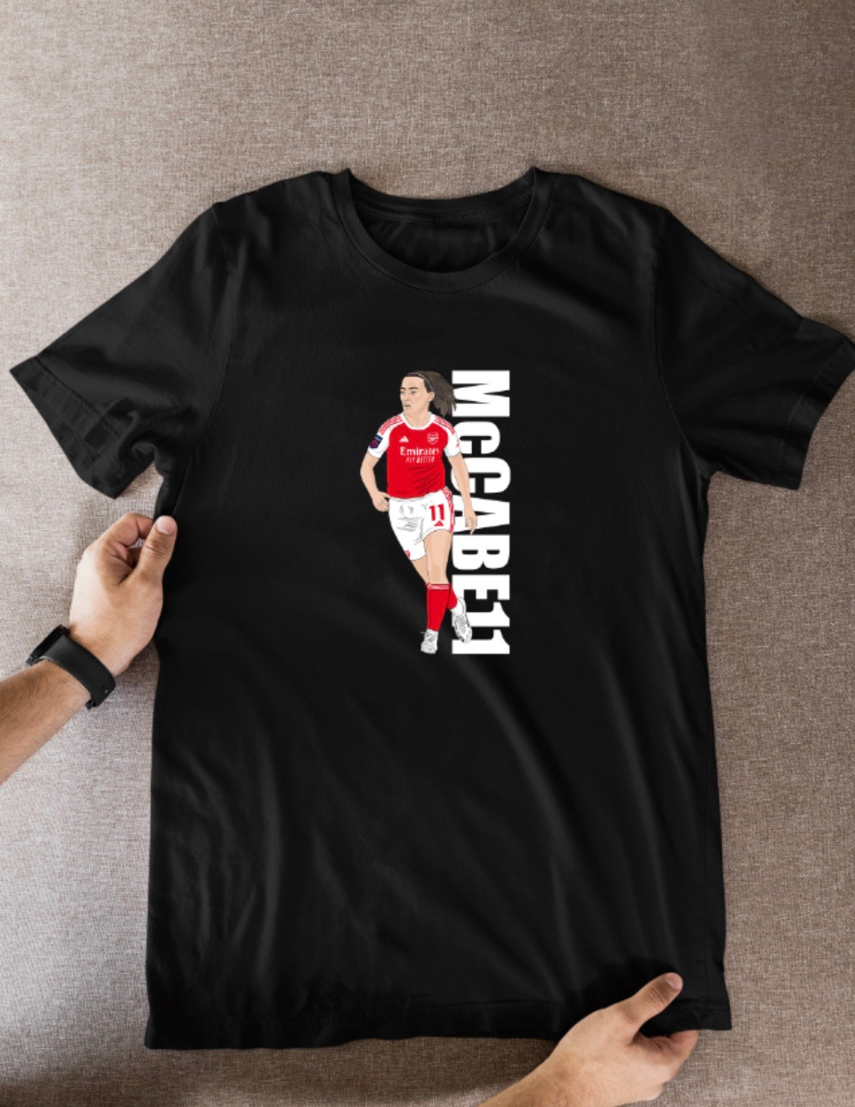 Katie McCabe Arsenal T-Shirt - Stylish Cartoon Graphic Soccer Fan Wear