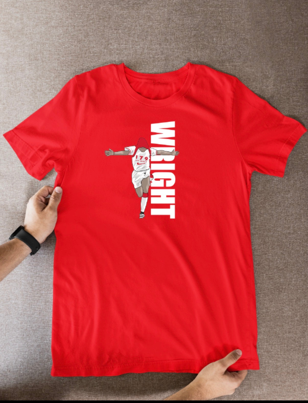 Ian Wright Arsenal T-Shirt - Cartoon Graphic Soccer Fan Wear