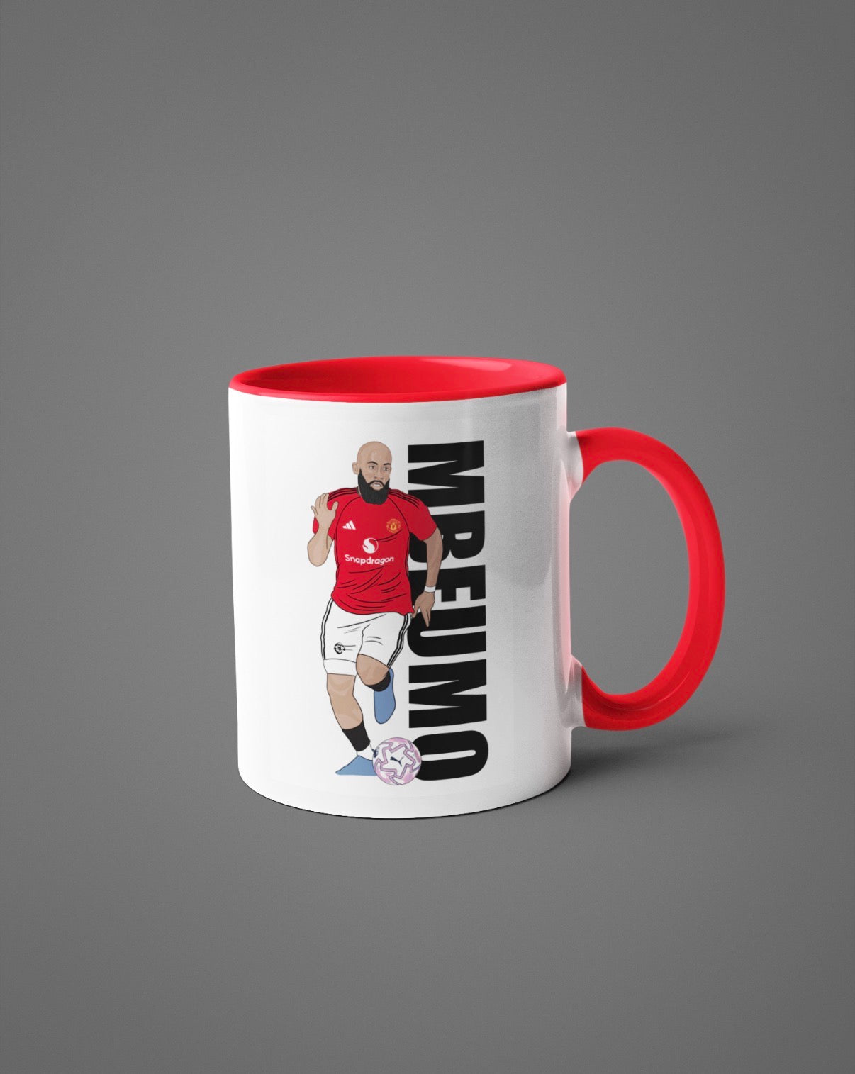 Bryan Mbeumo Mug - Manchester United Cartoon Fan Art 11oz Ceramic Cup