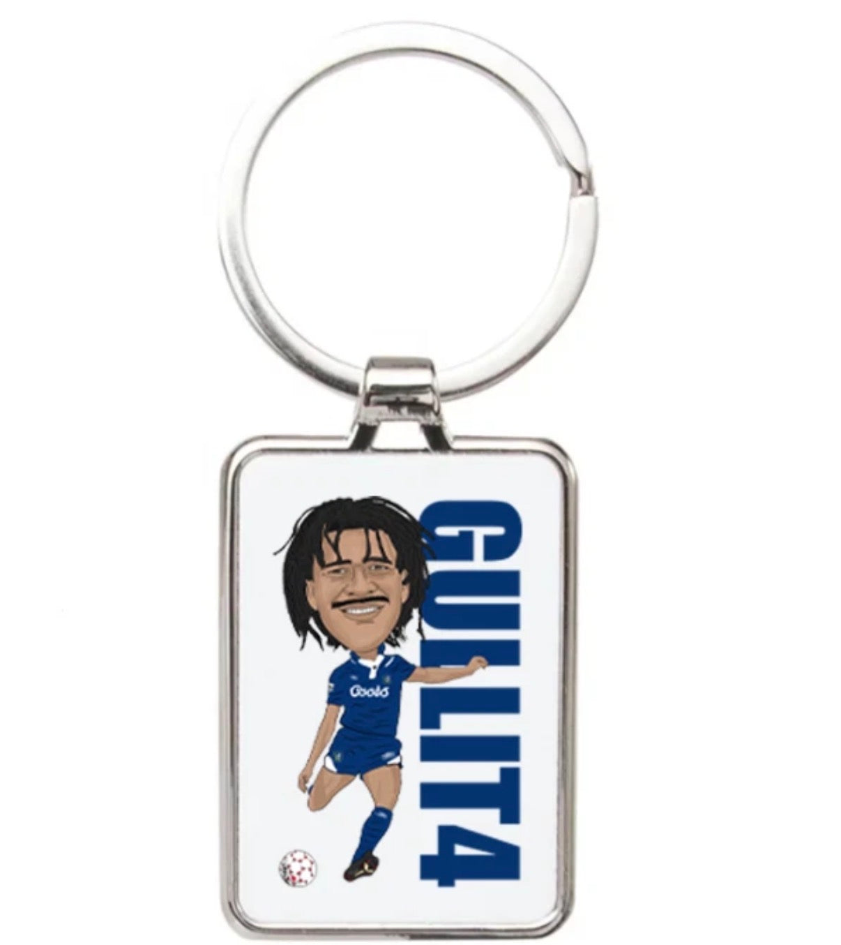 Ruud Gullit Chelsea Keychain - Cartoon Graphic Art Acrylic Keyring