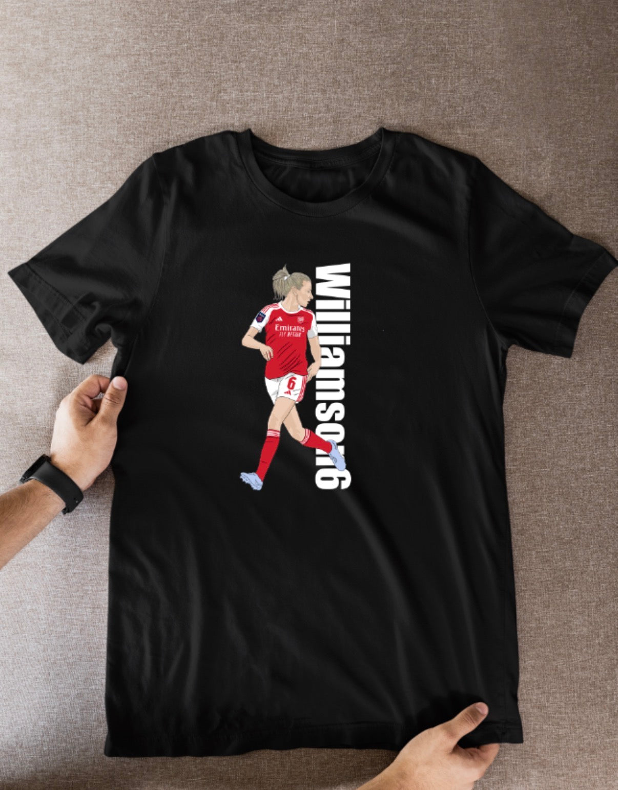 Leah Williamson Arsenal Women's T-Shirt - Cartoon Graphic Fan Wear