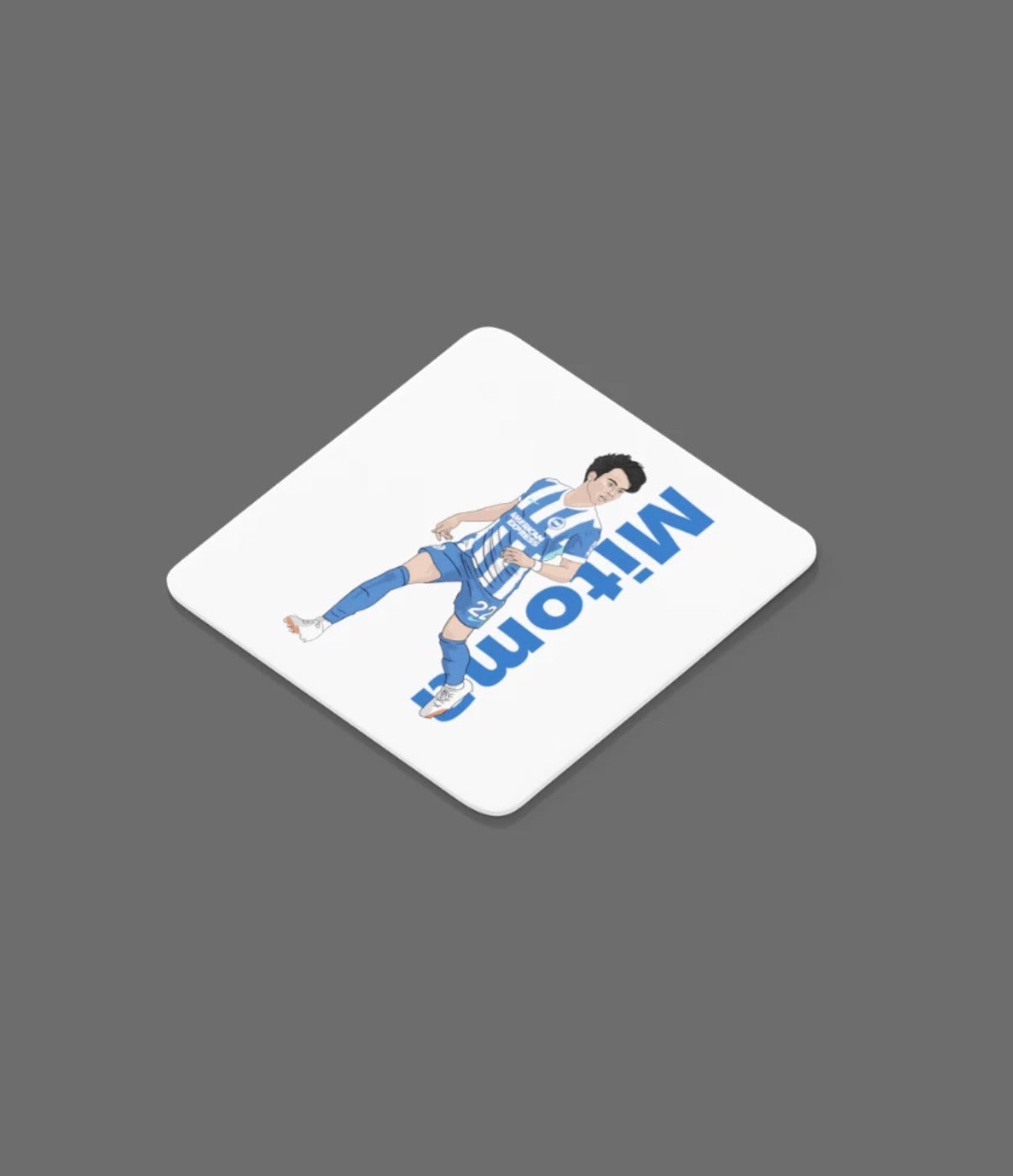 Kaoru Mitoma Coaster - Brighton Football Cartoon Graphic Art MDF Coaster