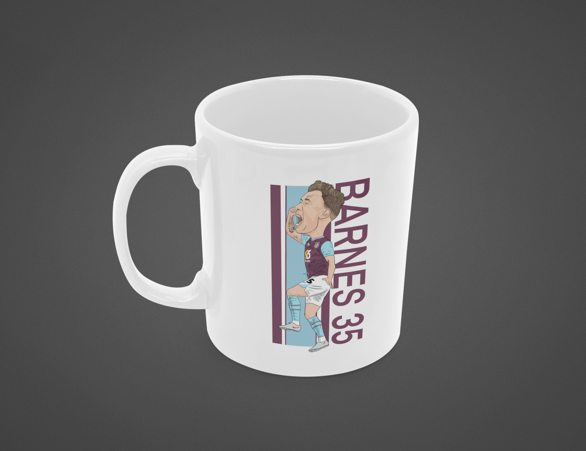 Ashley Barnes Burnley Cartoon Fan Art Made 11oz ceramic Mug