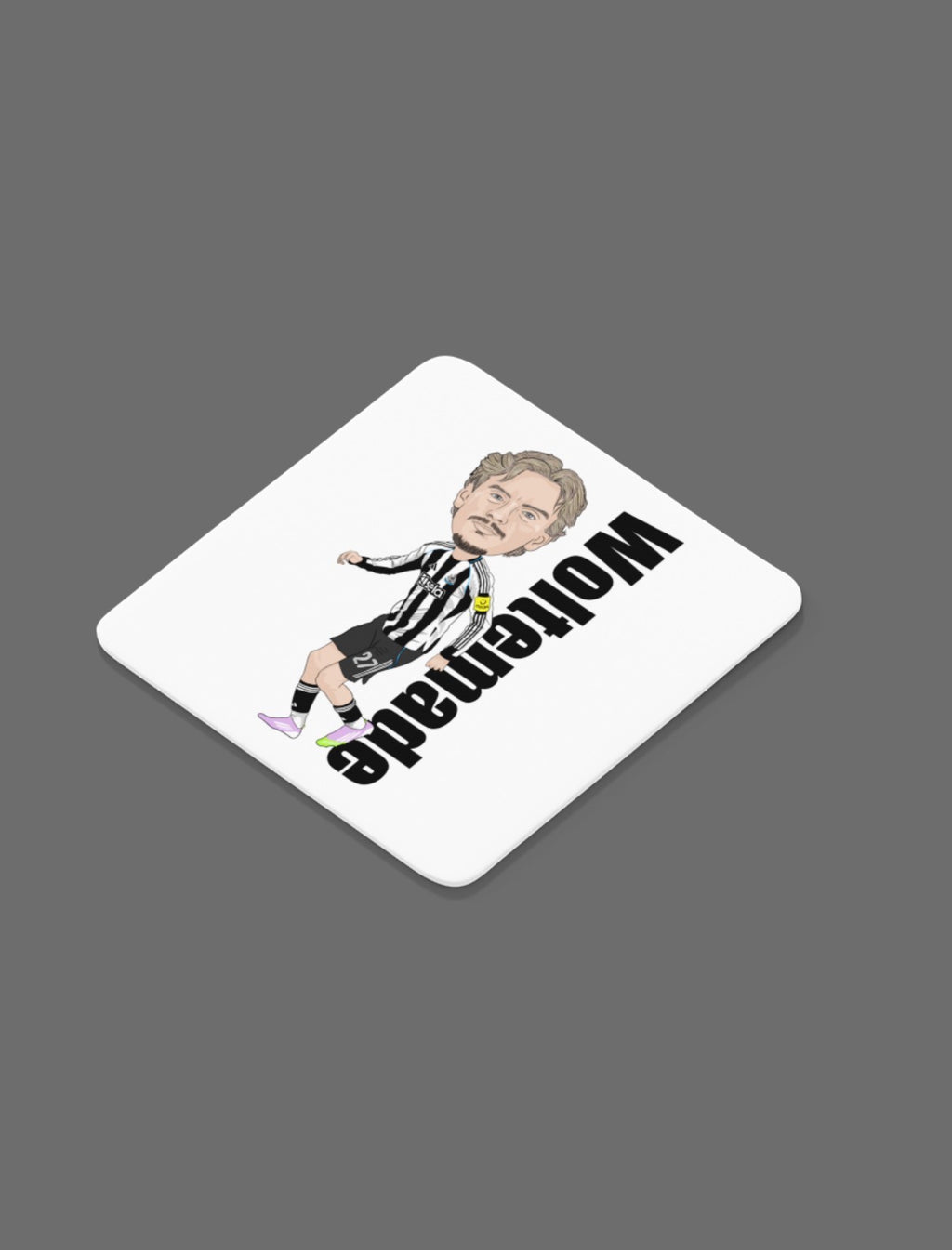 Nick Woltemade Newcastle United Coaster - Unofficial Football Cartoon Graphic Art MDF Coaster