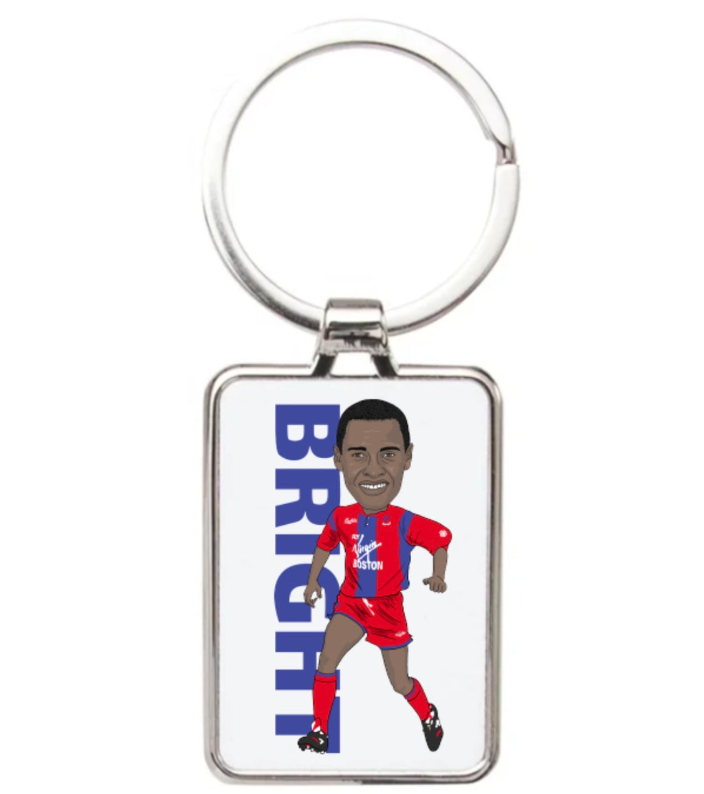 Mark Bright Crystal Palace Football Keychain Acrylic Cartoon Graphic Art Keyring