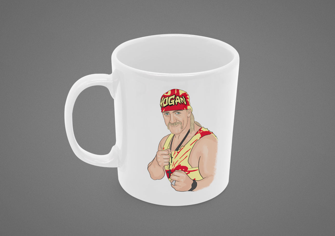 Hulk Hogan wrestling Cartoon Fan Art Made 11oz ceramic Mug - Tcb Cartoon Printing