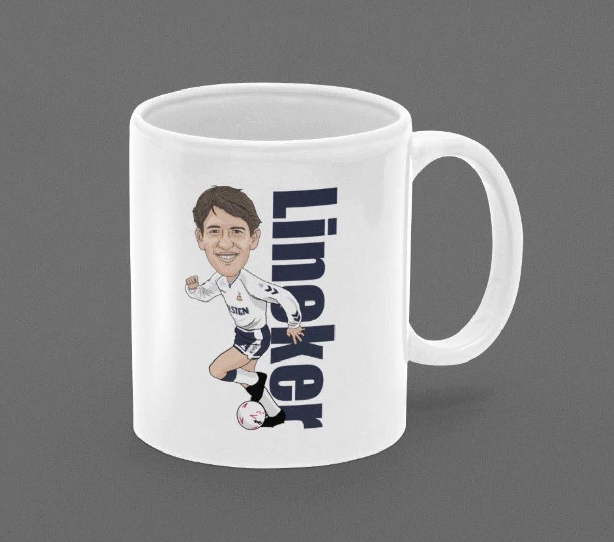 Gary Lineker Tottenham Cartoon Fan Art 11oz Ceramic Mug - Perfect Gary Lineker Mug for Fans