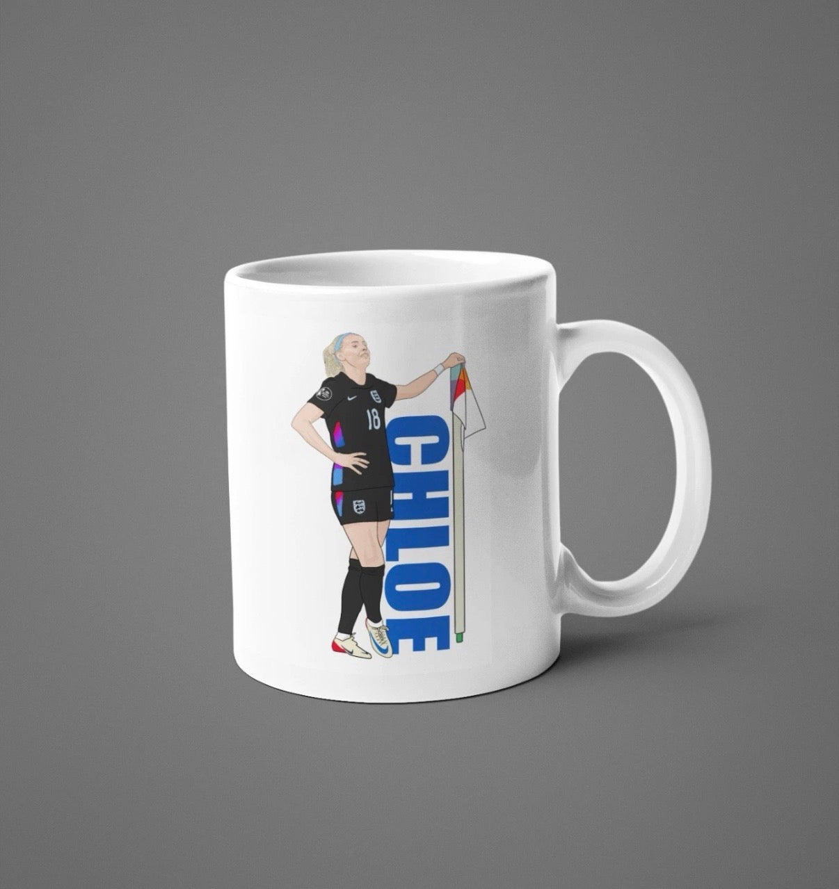 Chloe Kelly England woman’s Cartoon Fan Art Made 11oz ceramic Mug - Tcb Cartoon Printing