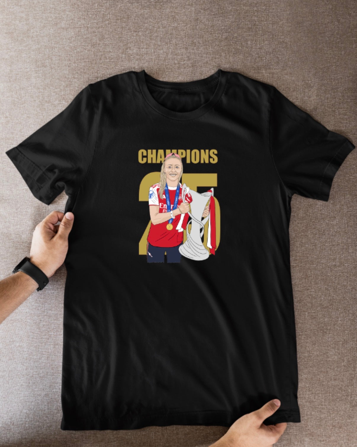 Leah Williamson Arsenal T-Shirt: Women’s Cartoon Graphic Soccer Fan Wear
