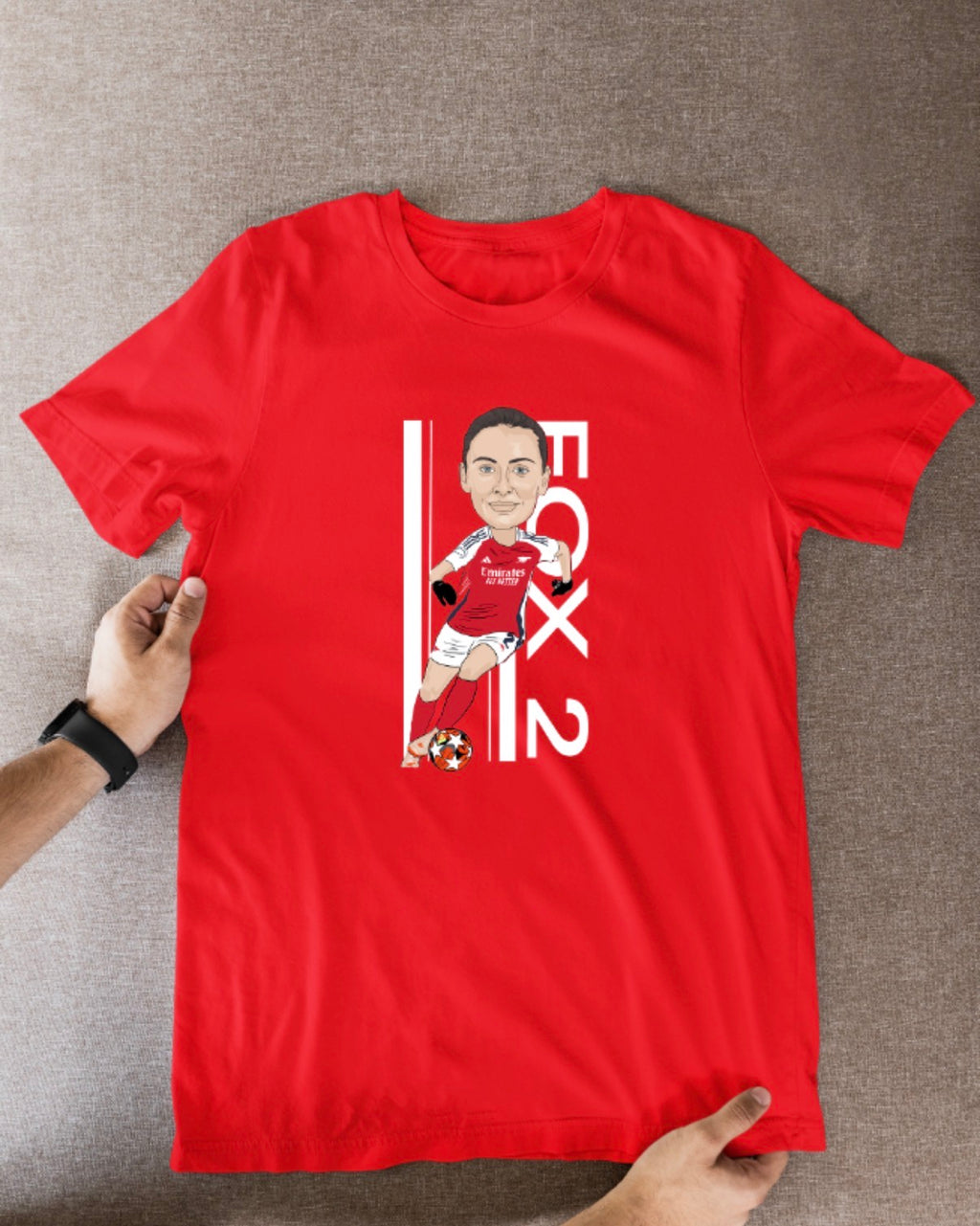 Emily Fox Arsenal Women's T-Shirt - Cartoon Graphic Soccer Fan Wear