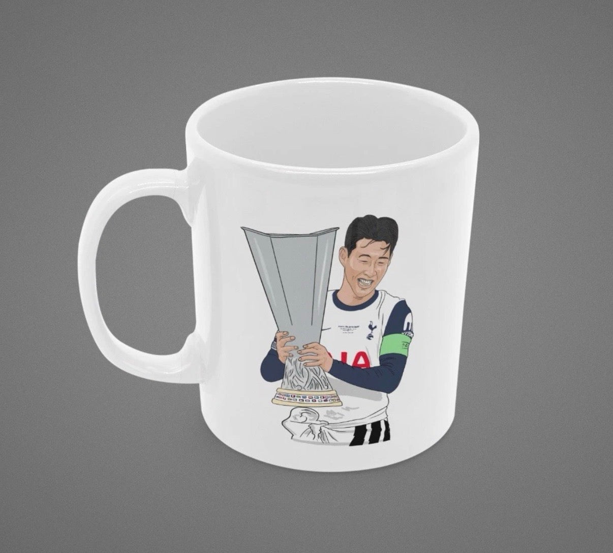 Son Heung-min Mug - Tottenham Cartoon Fan Art 11oz Ceramic Mug