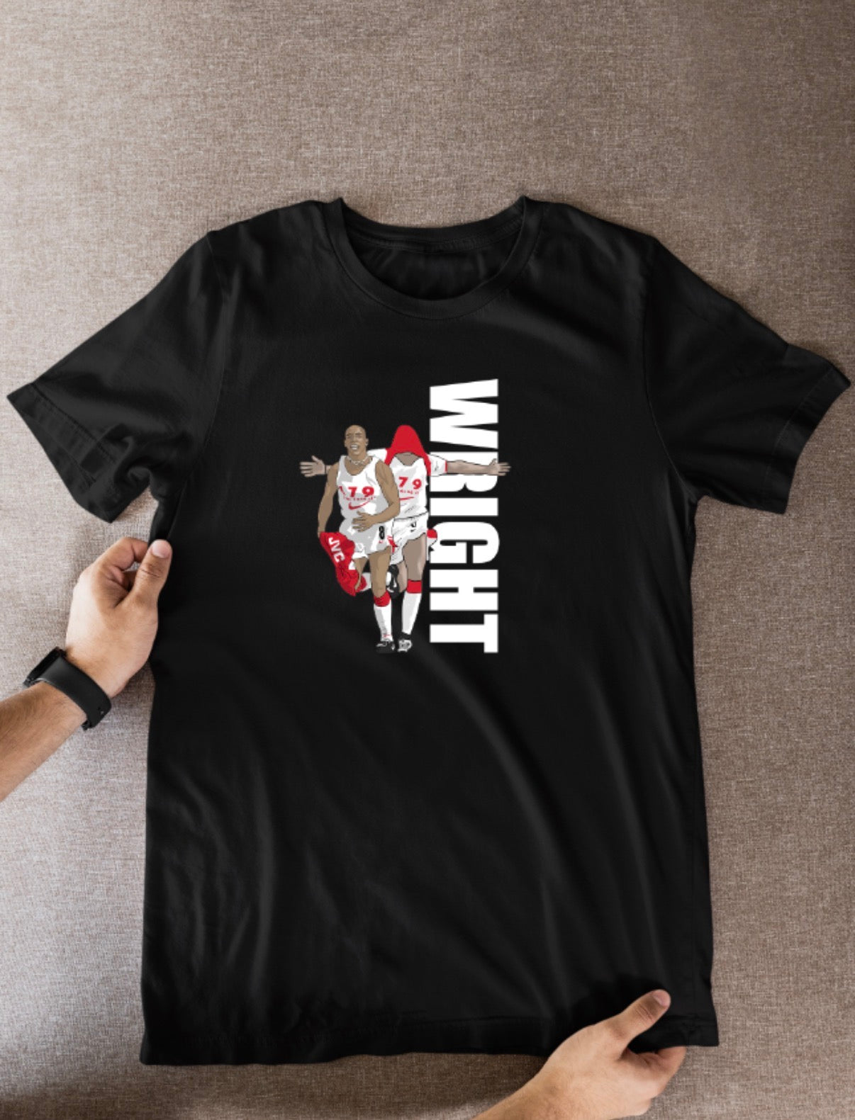Ian Wright Arsenal T-Shirt - Cartoon Graphic Soccer Fan Wear