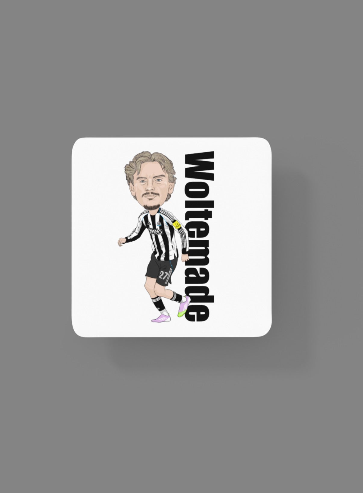 Nick Woltemade Newcastle United Coaster - Unofficial Football Cartoon Graphic Art MDF Coaster