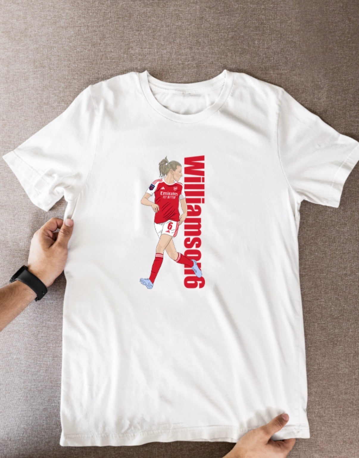 Leah Williamson Arsenal Women's T-Shirt - Cartoon Graphic Fan Wear
