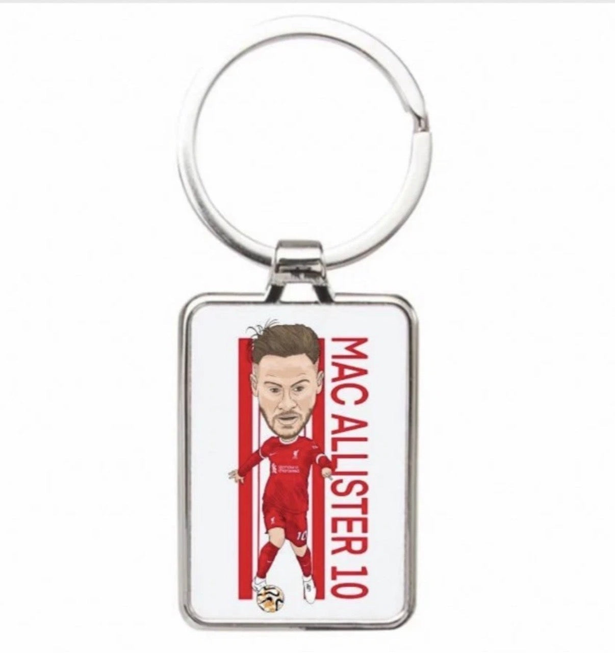 Alexis Mac Allister Keychain - Liverpool Cartoon Graphic Art Acrylic Keyring