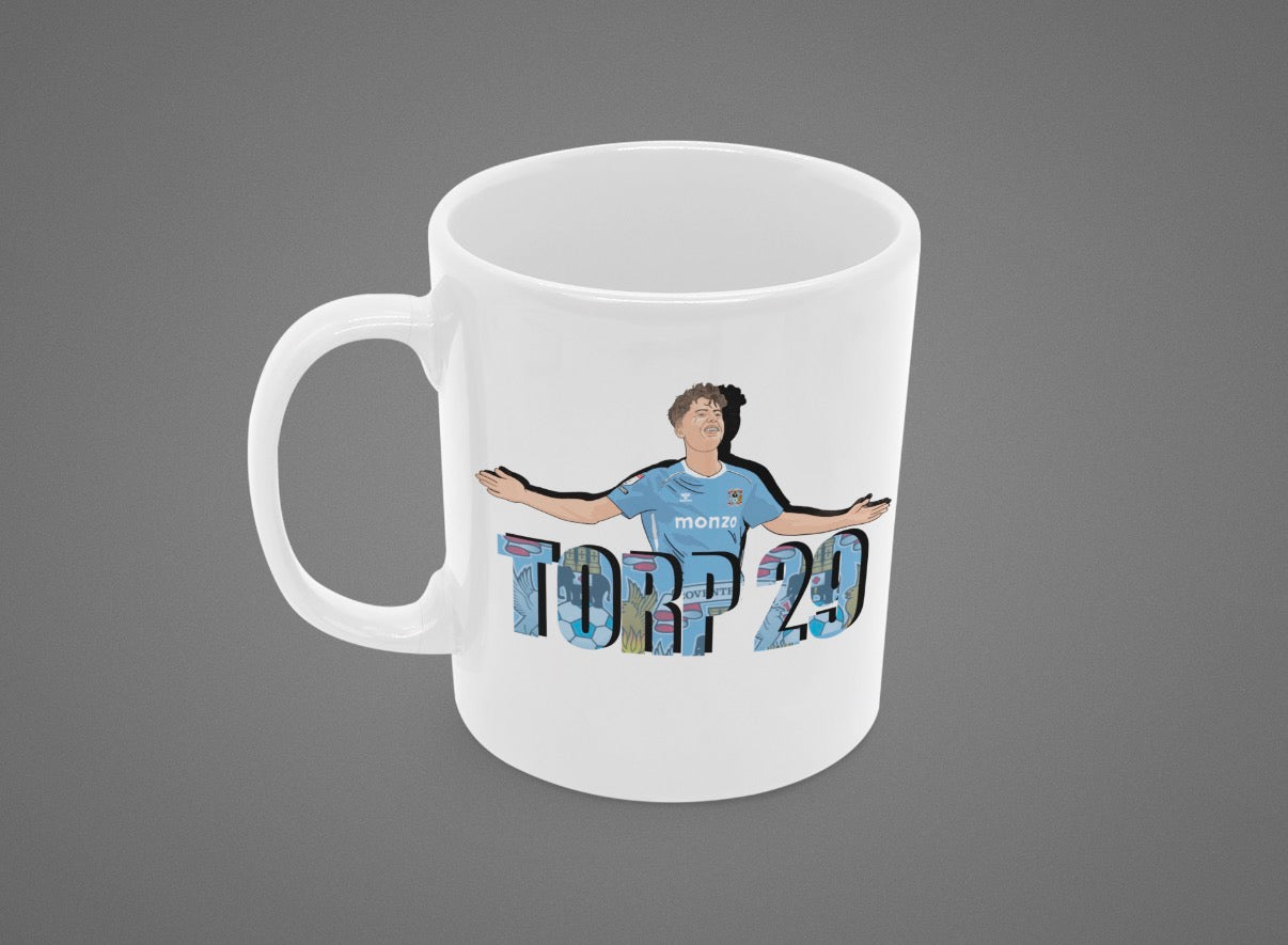 Victor Torp Coventry City Fan Art Mug - 11oz Ceramic Coffee Cup