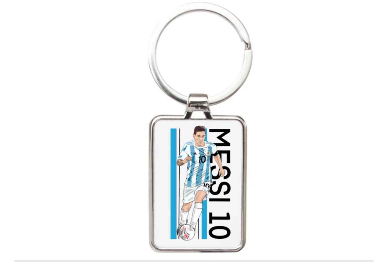Lionel Messi Argentina Football Cartoon Graphic art Acrylic keychain ,keyring