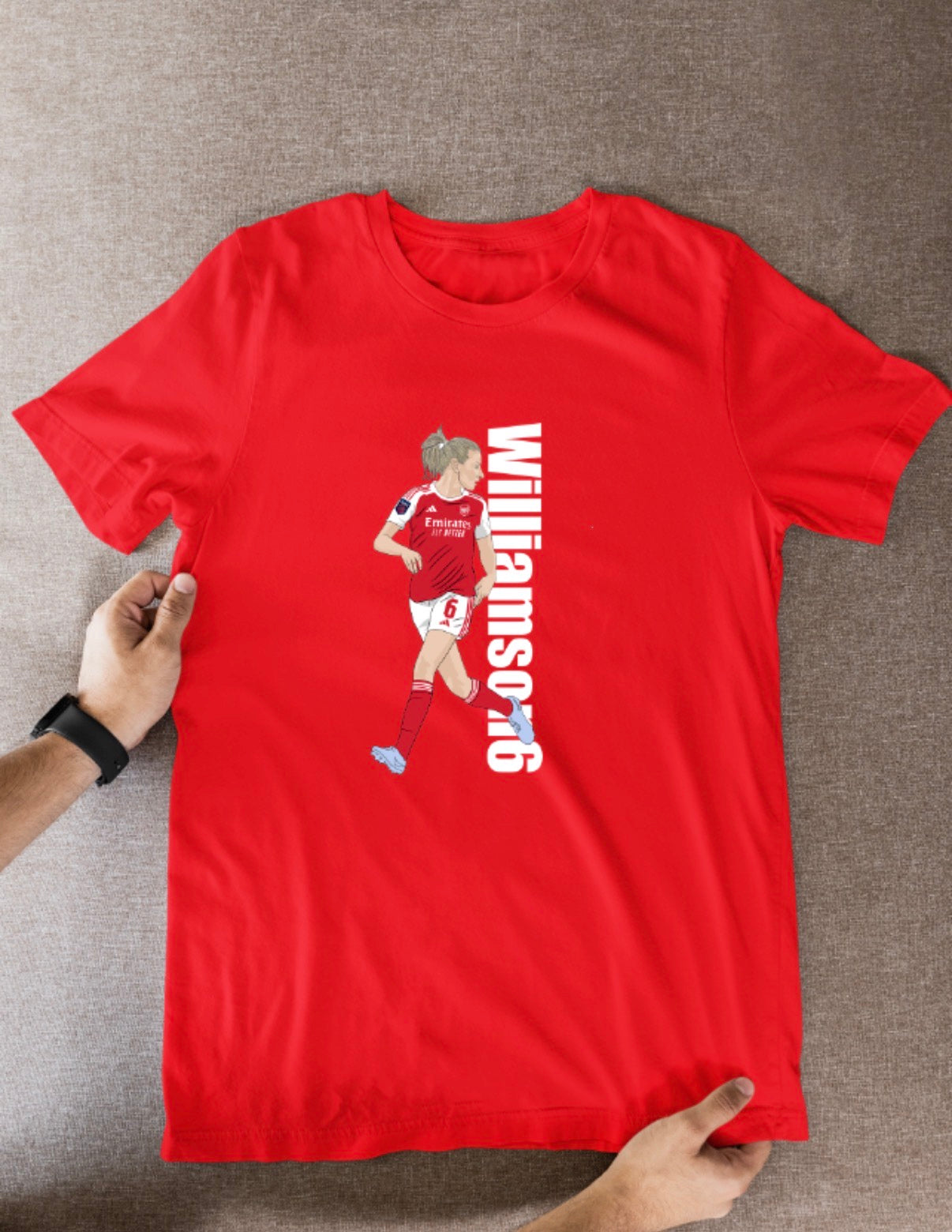 Leah Williamson Arsenal Women's T-Shirt - Cartoon Graphic Fan Wear