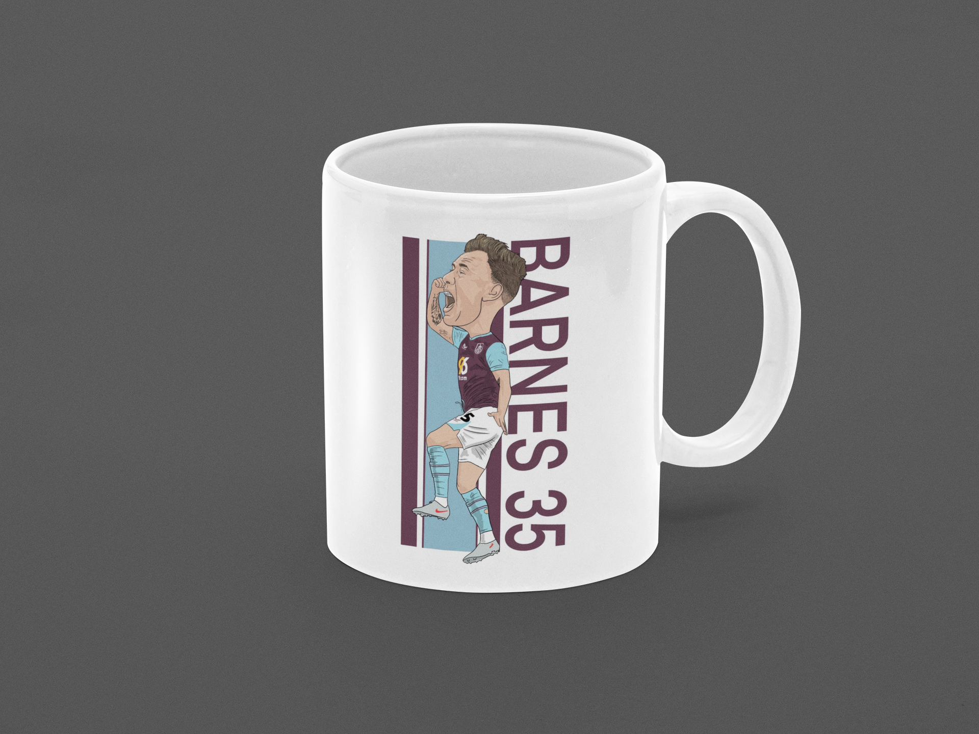 Ashley Barnes Burnley Cartoon Fan Art Made 11oz ceramic Mug
