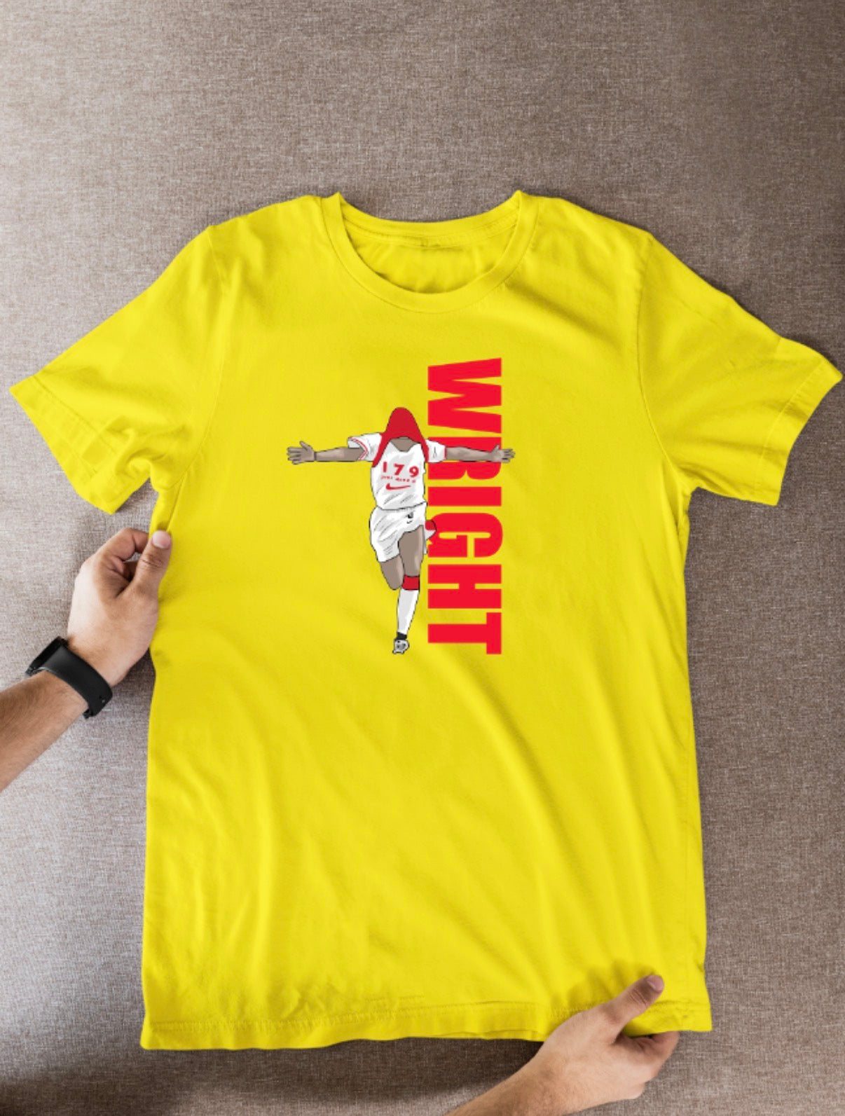 Ian Wright Arsenal T-Shirt - Cartoon Graphic Soccer Fan Wear
