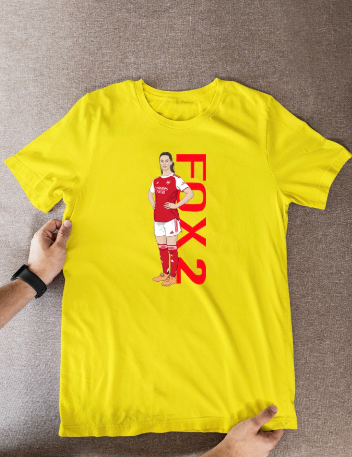 Emily Fox Arsenal Women’s Soccer T-Shirt - Cartoon Graphic Fan Wear