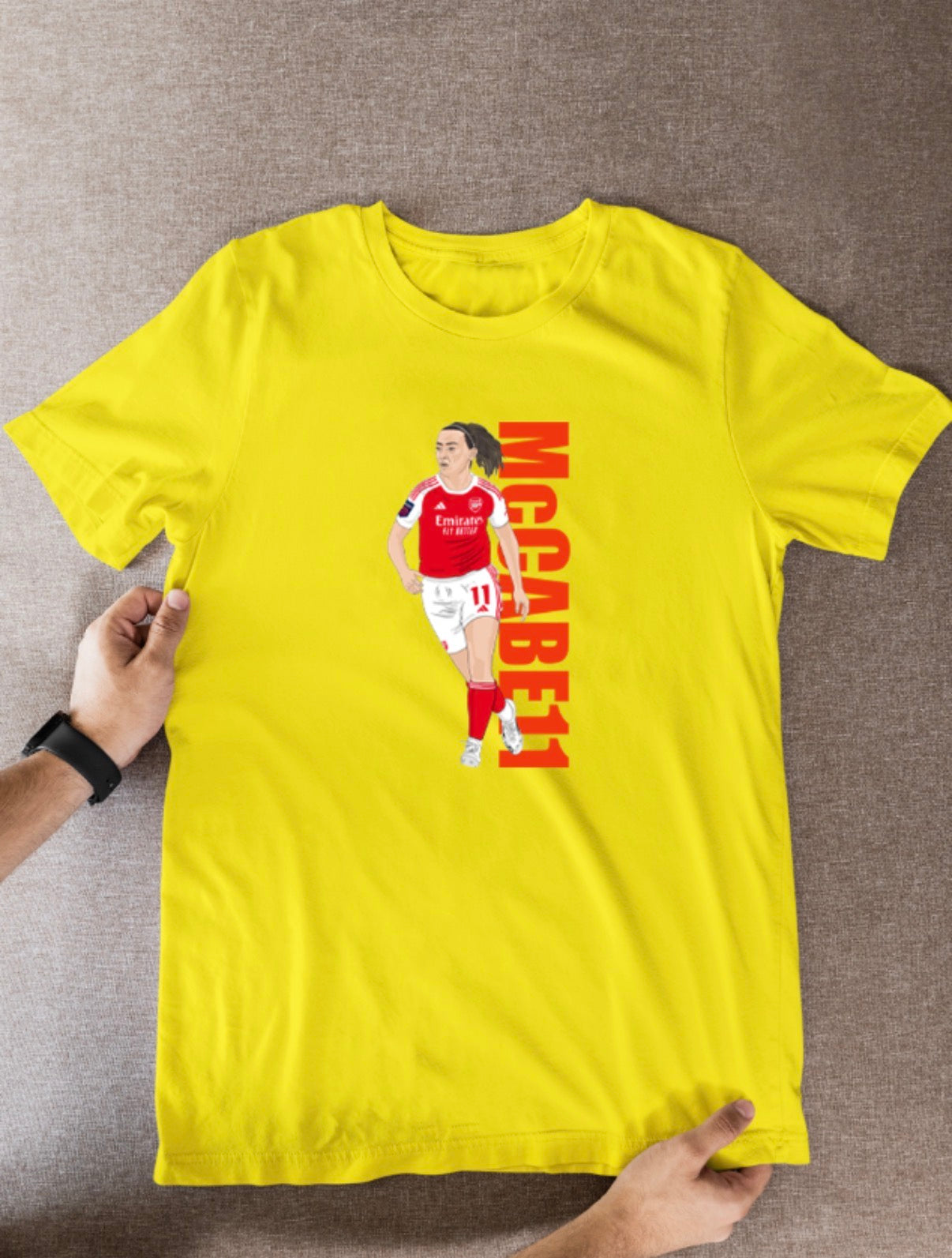 Katie McCabe Arsenal T-Shirt - Stylish Cartoon Graphic Soccer Fan Wear