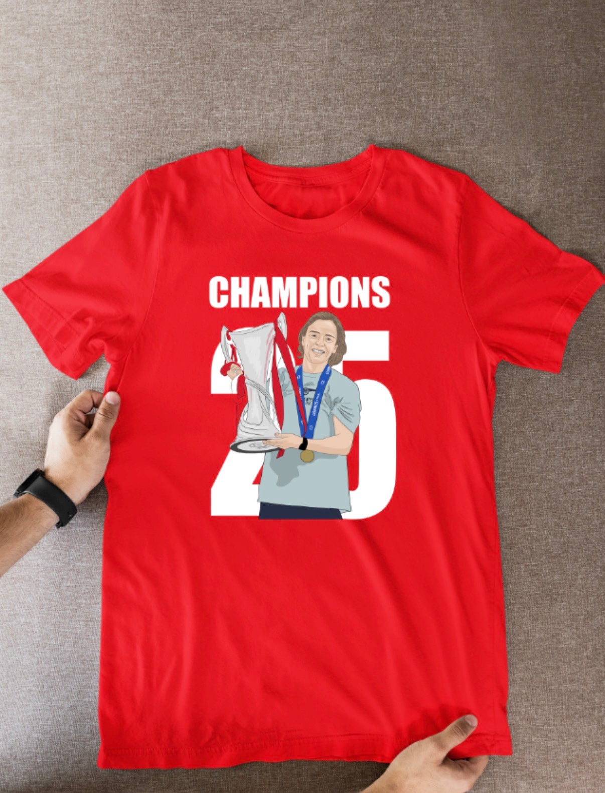 Renée Slegers Arsenal Women's Soccer T-Shirt - Cartoon Graphic Fan Wear