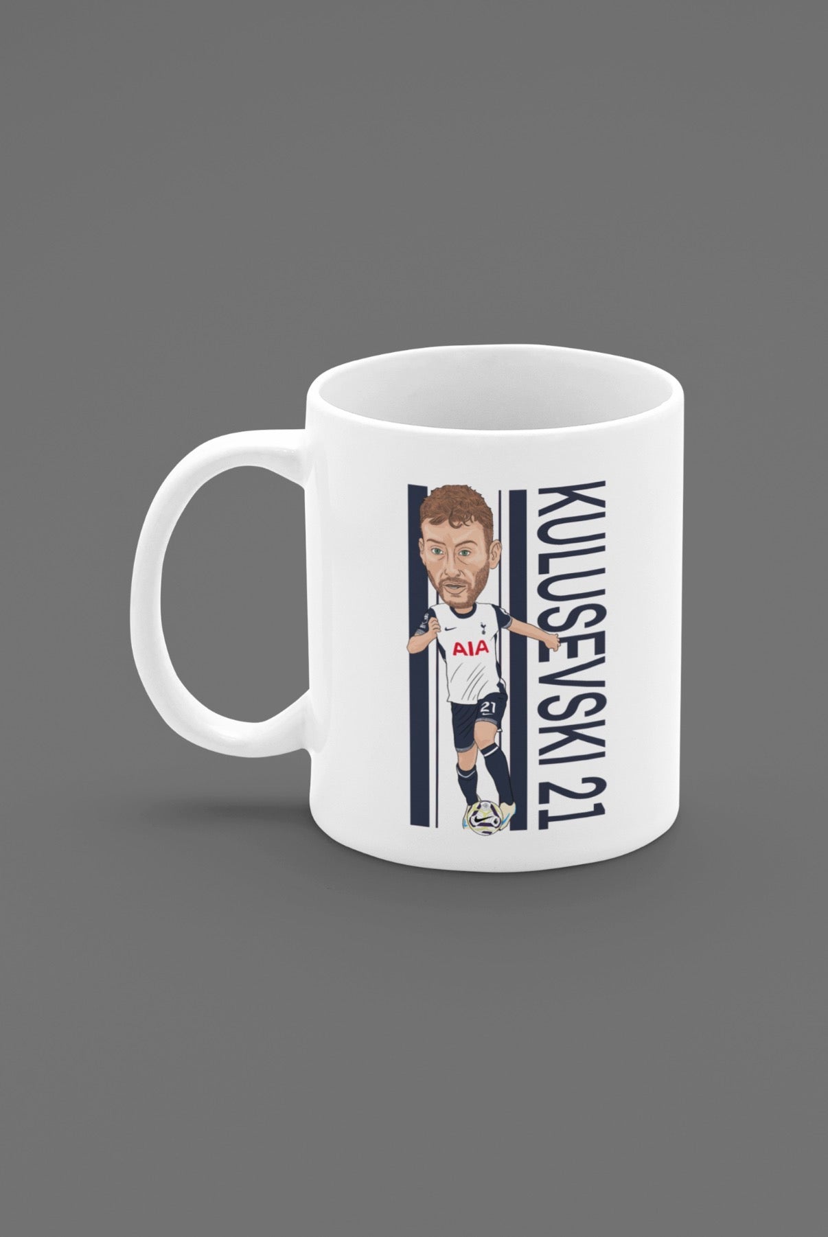 Dejan Kulusevski Mug - Tottenham Cartoon Fan Art 11oz Ceramic Mug