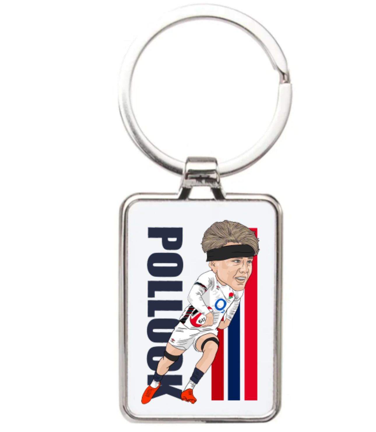 Henry Pollock England Rugby Cartoon Graphic art Acrylic keychain ,keyring - Tcb Cartoon Printing