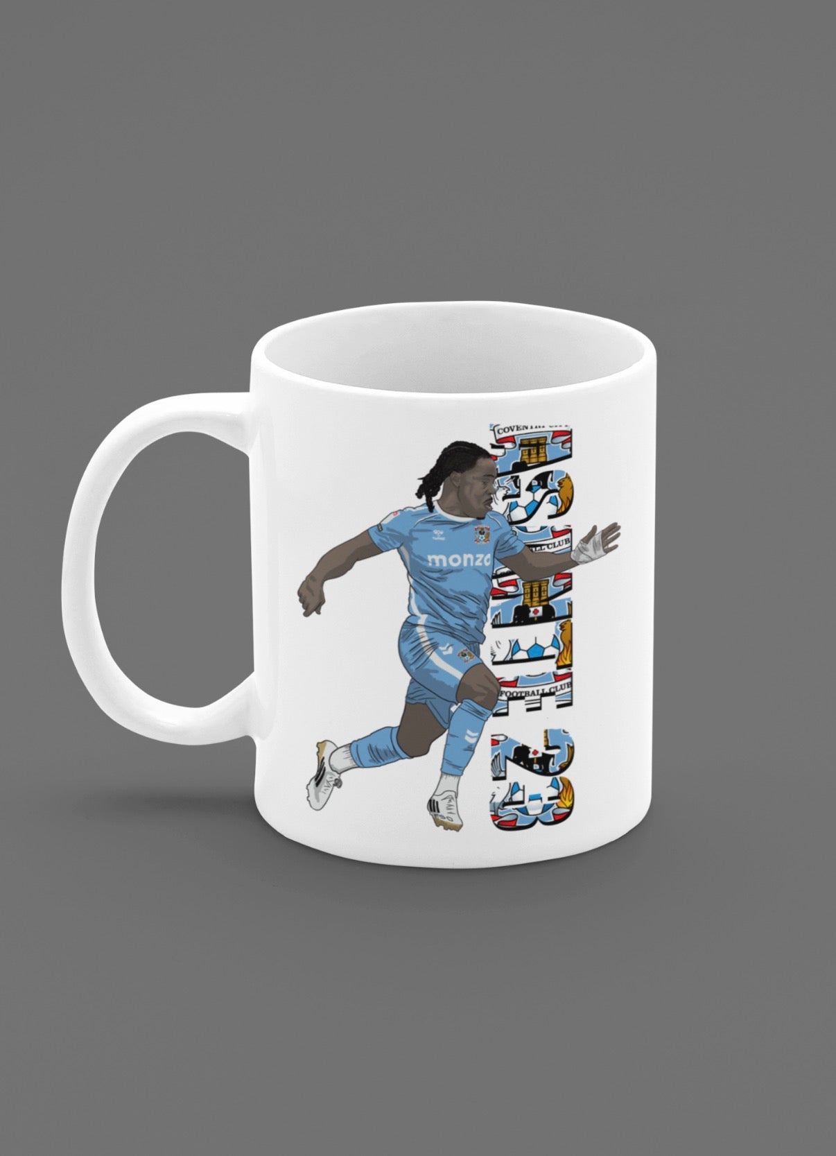 Brandon Thomas-Asante Mug - Coventry City Cartoon Fan Art 11oz Ceramic Mug