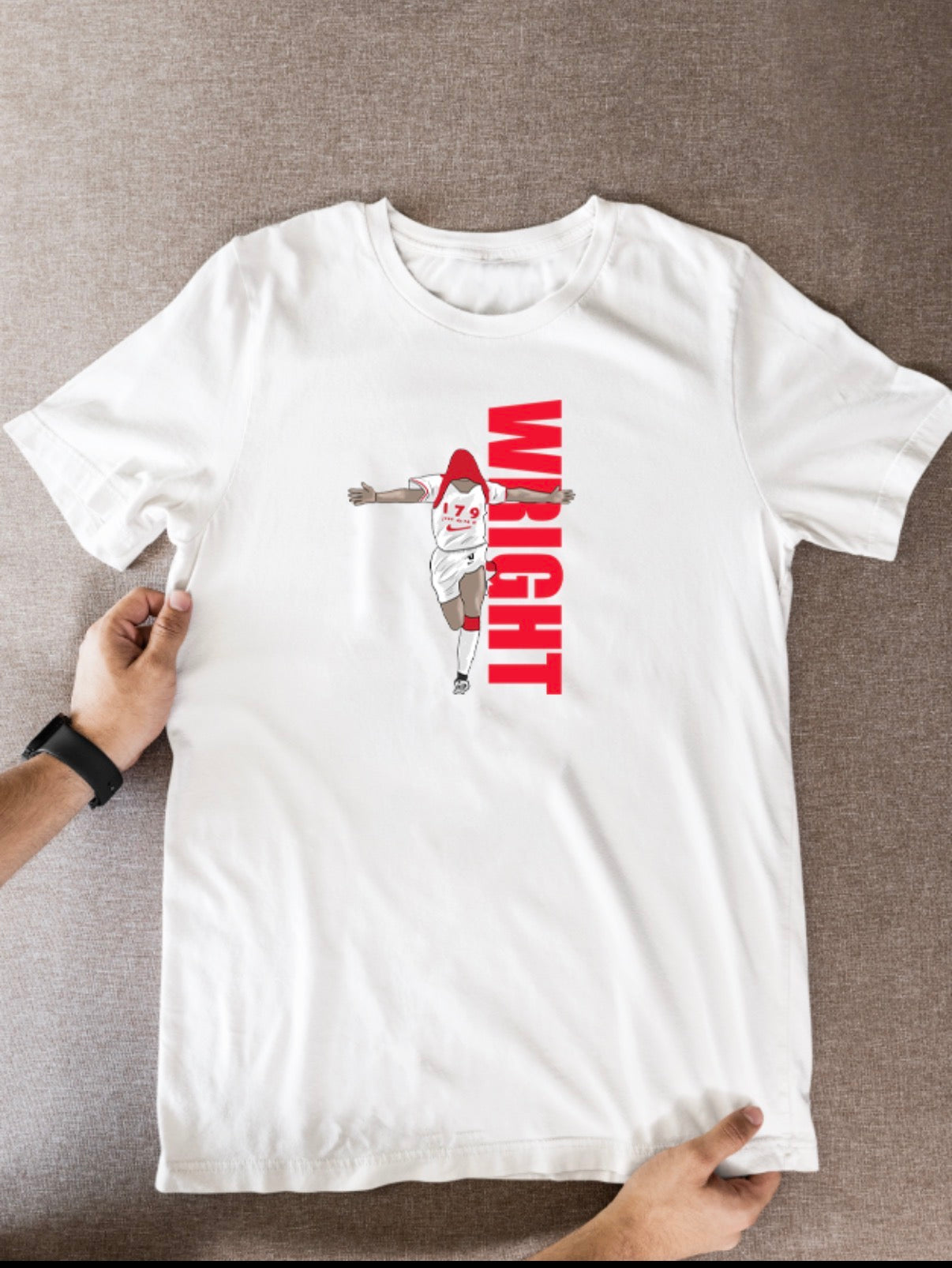 Ian Wright Arsenal T-Shirt - Cartoon Graphic Soccer Fan Wear