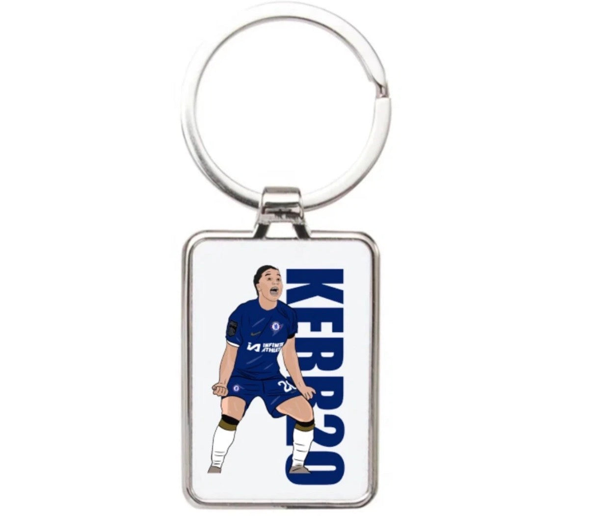 Sam Kerr Chelsea Keychain - Women's Football Cartoon Graphic Art Acrylic Keyring