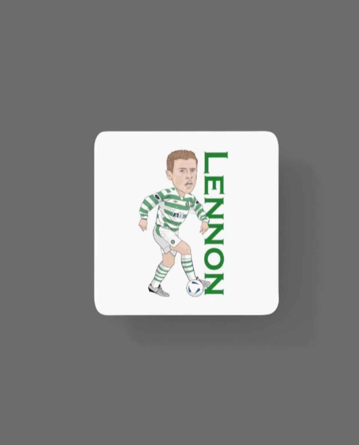 Neil Lennon Celtic Football Cartoon Graphic MDF Coaster