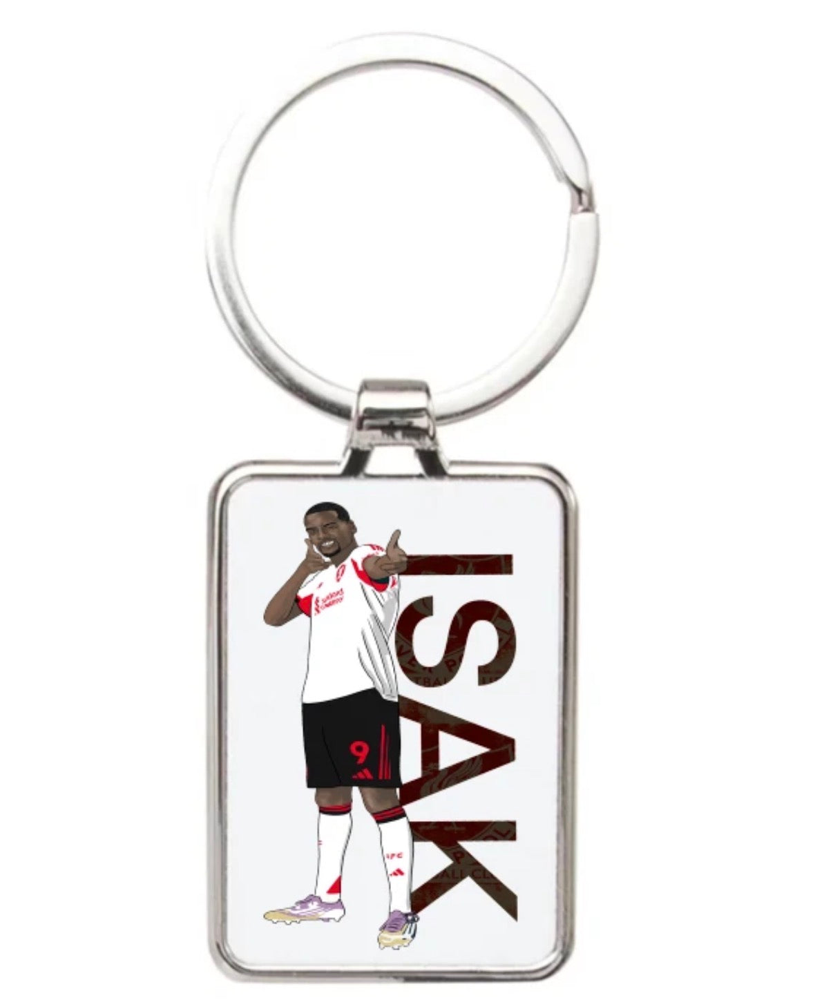 Alexander Isak Keychain - Liverpool Cartoon Graphic Art Acrylic Keyring