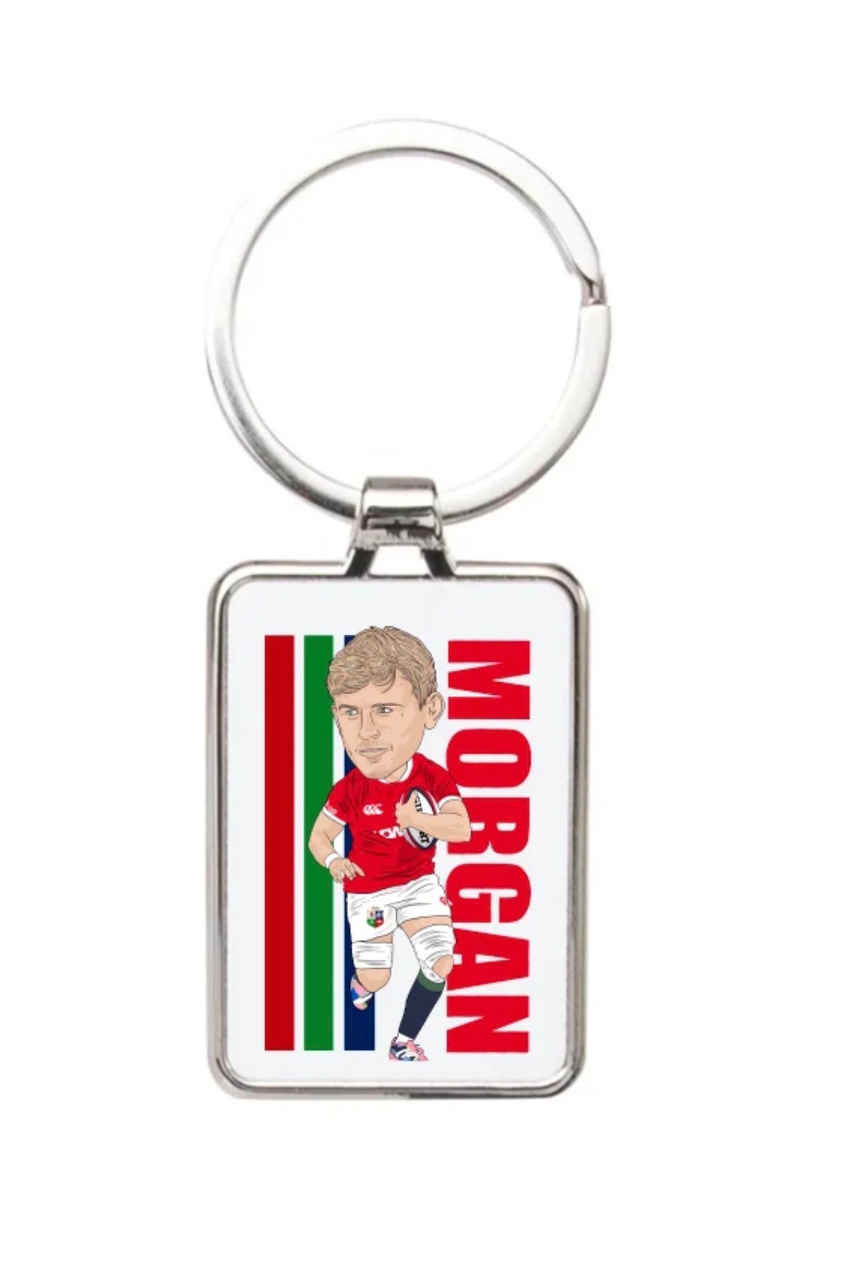 Jac Morgan Rugby Cartoon Graphic art Acrylic keychain ,keyring - Tcb Cartoon Printing